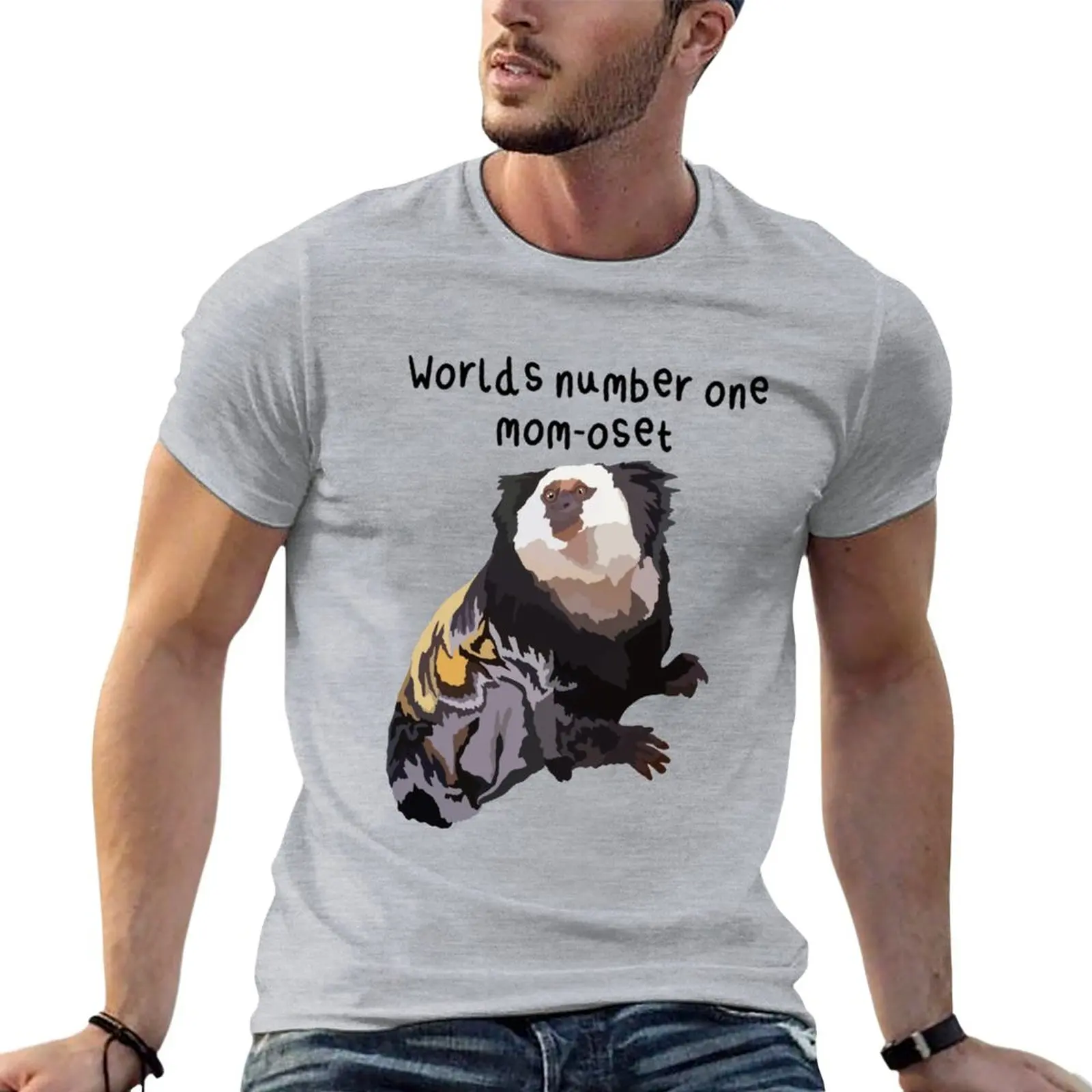 Numero Uno Mom-Oset Marmoset T-Shirt Per La Festa Della Mamma Magliette Vuote T-Shirt Corta Frutta Del Telaio Magliette Da Uomo