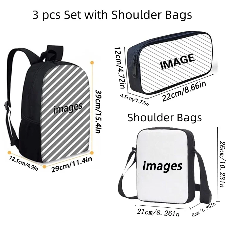 Smiling Anime Critters Backpack Cartoon School Bags for Boys Girls Unique Design Smile Critters Bags with Lunch Bags Pencil Bag