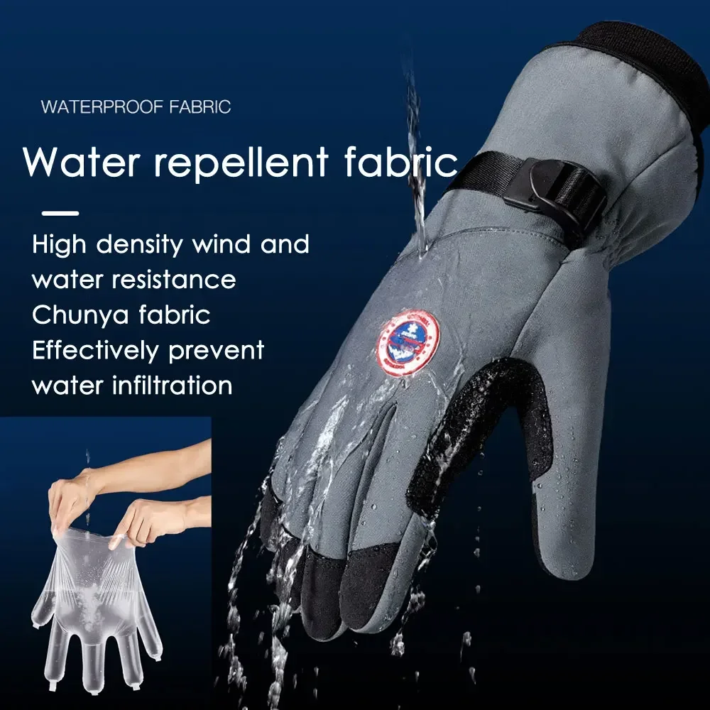 Winter Men Women Gloves TouchScreen Waterproof Windproof Gloves Outdoor Sports Warm Cycling Snow Ski Gloves Full Finger Non-slip 5