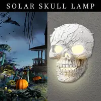 Halloween Skull Pathway Lights Solar Skeleton Lights Pathway Lights Skull Lamp Skeleton Pathway Lights Waterproof Ghost Lights 2