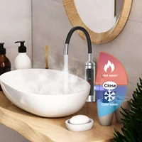 Robinet chauffe-eau instantané 3000 W 360 °   Robinet de cuisine électrique avec affichage de la température LCD, bec flexible pour la cuisine 2
