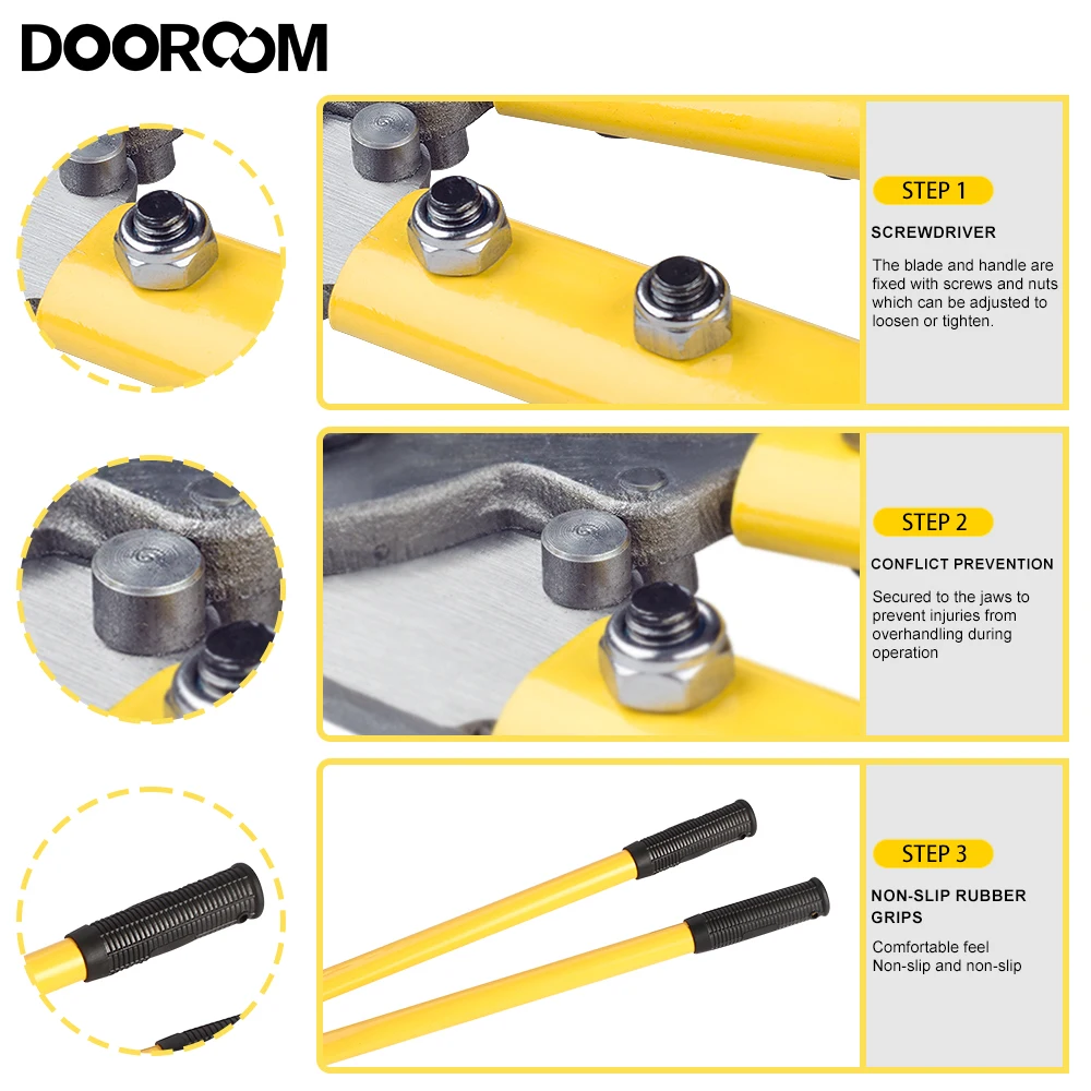 DOOROOM Hardened Cable Cutter Heavy Duty Stainless Steel Wire Rope Cutter for Cutting Steel Wire LK-125 LK-500 Hydraulic Tools 3
