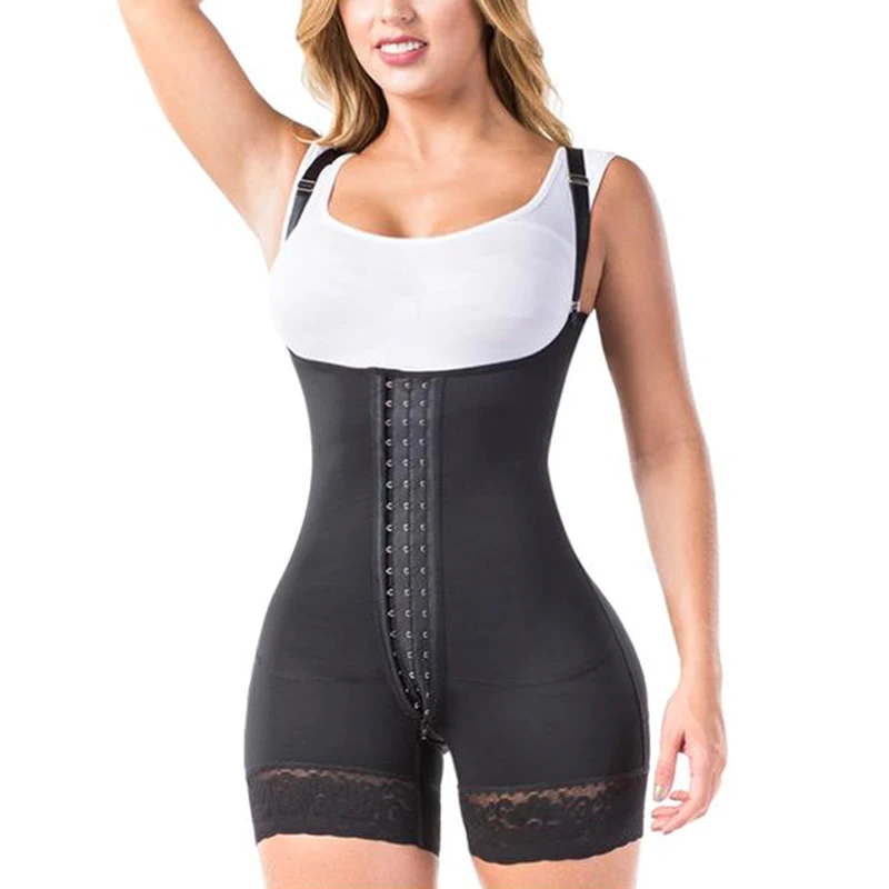 Fajas Colombianas Women High Compression Waist Trainer Slimming Body Shaper Shapewear Tummy Control Butt Lifter Bodysuit