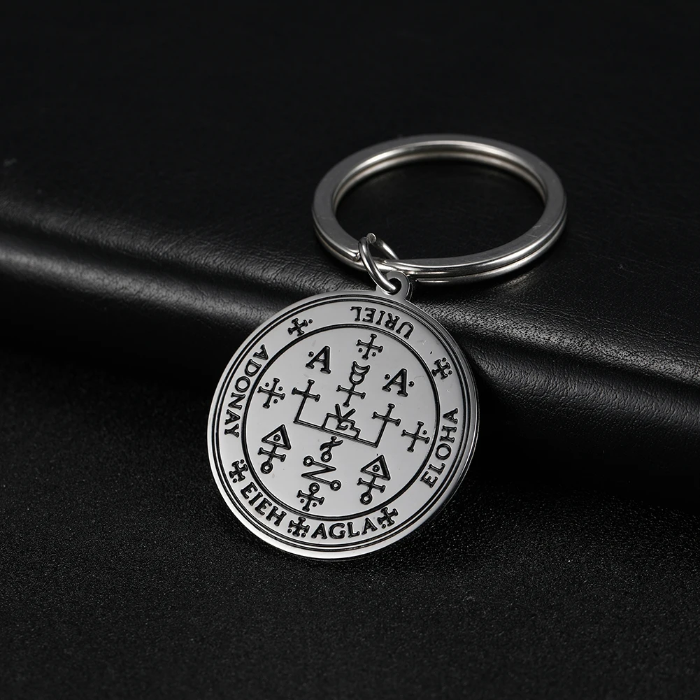 Dawapara Siegel des Erzengels Michael Samael Zadkiel Uriel Anhänger Schlüsselanhänger Michaelmas Schutz Amulett Edelstahl Schmuck – Detail 7