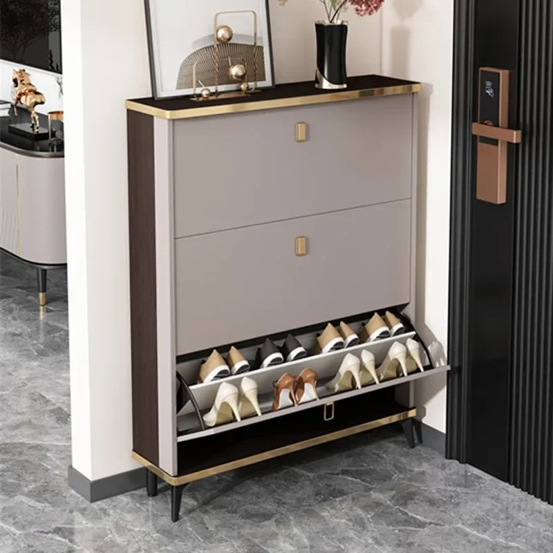 

Indoor Organizer Shoe Rack Display Dust Proof Mobile Shelf Shoe Cabinet Dorm Minimalist Space Saving Gabinete Entrance Furniture
