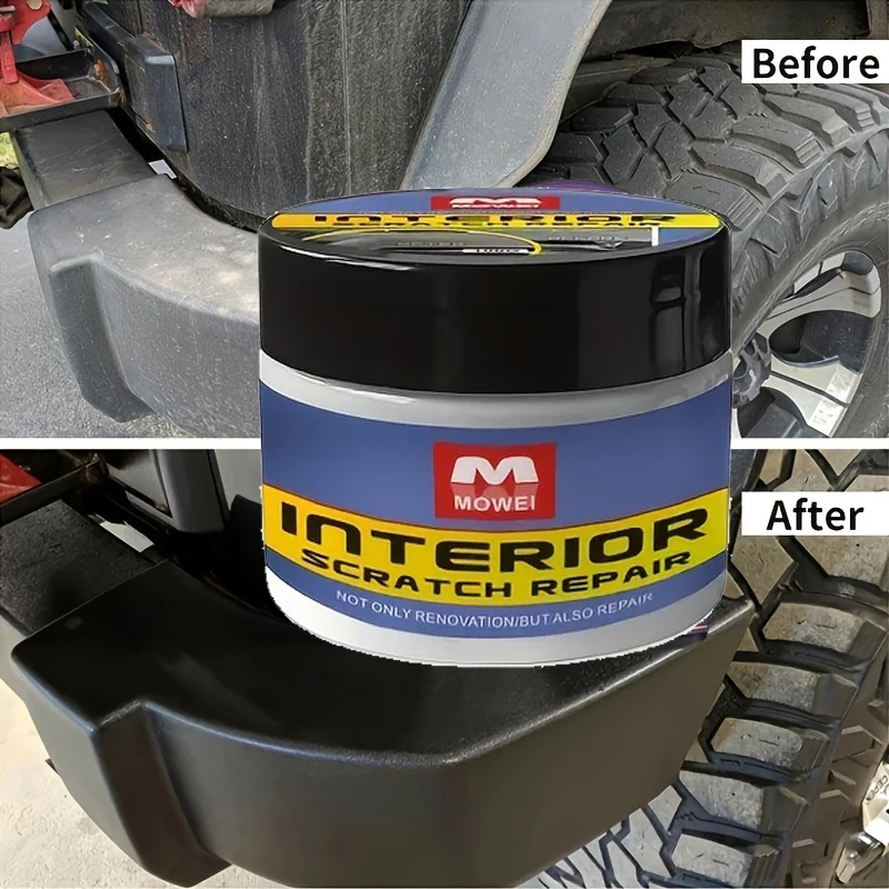 Car Interior Repair Paste-Scratch/Oxid Remover, Restores Shine for Dash/Seats/Plastics with UV Protect, Pro Grade Formula