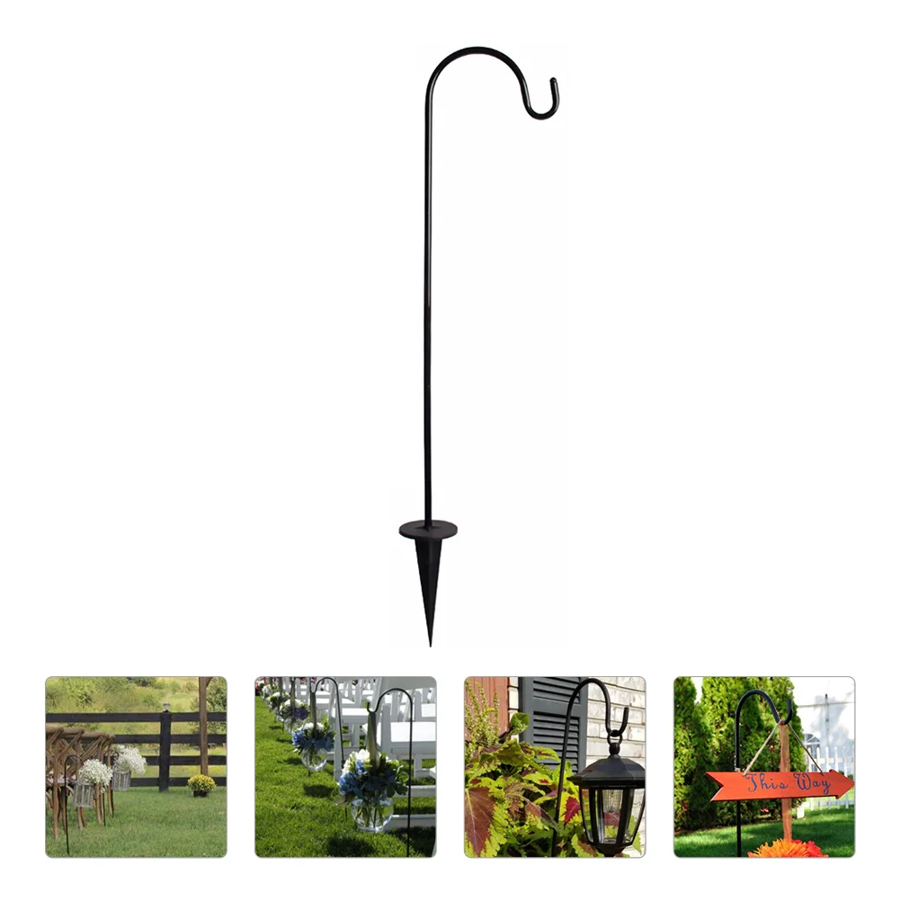 

Outdoor Shepherd Hooks Practical Iron Hangers Courtyard Hanging Hooks Practical Garden Stakes Multifunctional Lawn Stakes