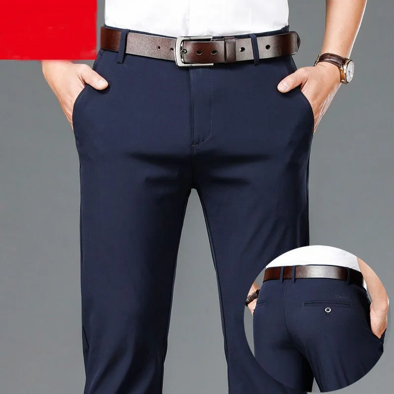 Fashion Loose Zipper Pockets Solid Color Business Pants Men's Clothing 2023 Autumn New Oversized All-match Casual Pants