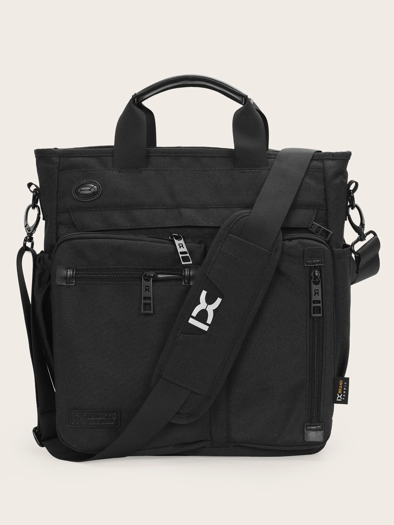 

Men's messenger shoulder bag with earphone hole waterproof bag nylon travel bag large capacity work bag 15.6 inch computer bag
