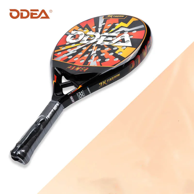 ODEA Beach Tennis Racket Full Carbon Fiber Rough Surface Outdoor Sports Racket For Men Women Adult Senior Player 3K 18K