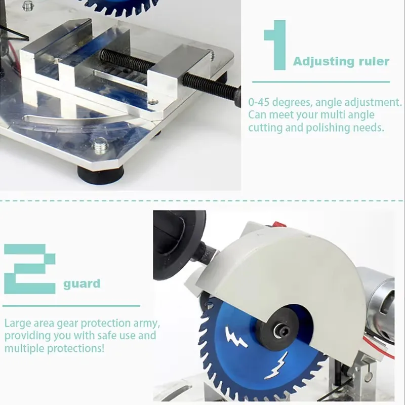 Miniature Cutting Machine Mini Desktop 45 Degree Home Woodworking High Precision Acrylic Aluminum Alloy Cutting Machine