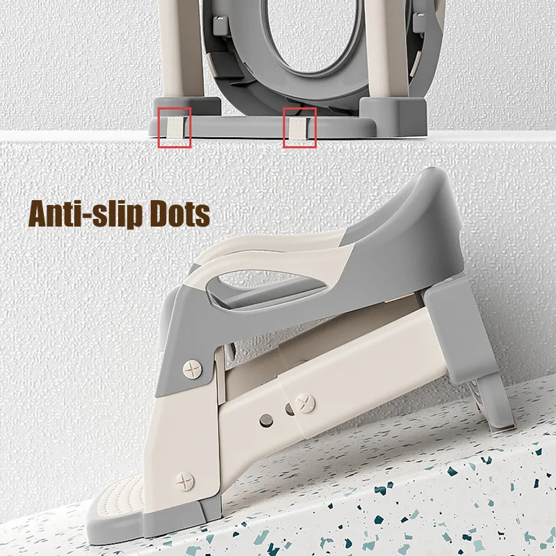 3 in 1 Auxiliary Potty Training Seat Stairway Folding Toddler Toilet Pad Step Stool Anti-Slip Children's Toilet Seat Ring 6