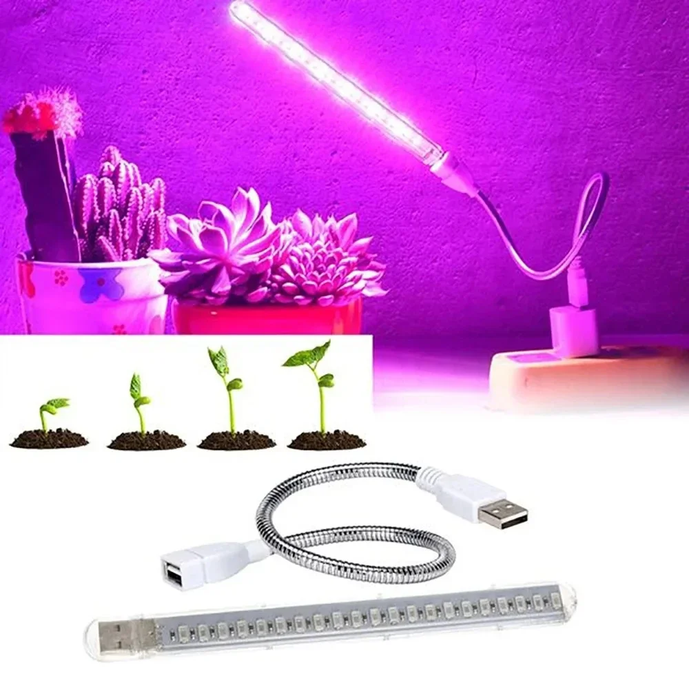 USB LED Grow Light Bar Full Spectrum Adjustable Plant Lamp For Indoor Hydroponic Seedlings Flower Shelf Desk Grow Tent Lighting led grow light