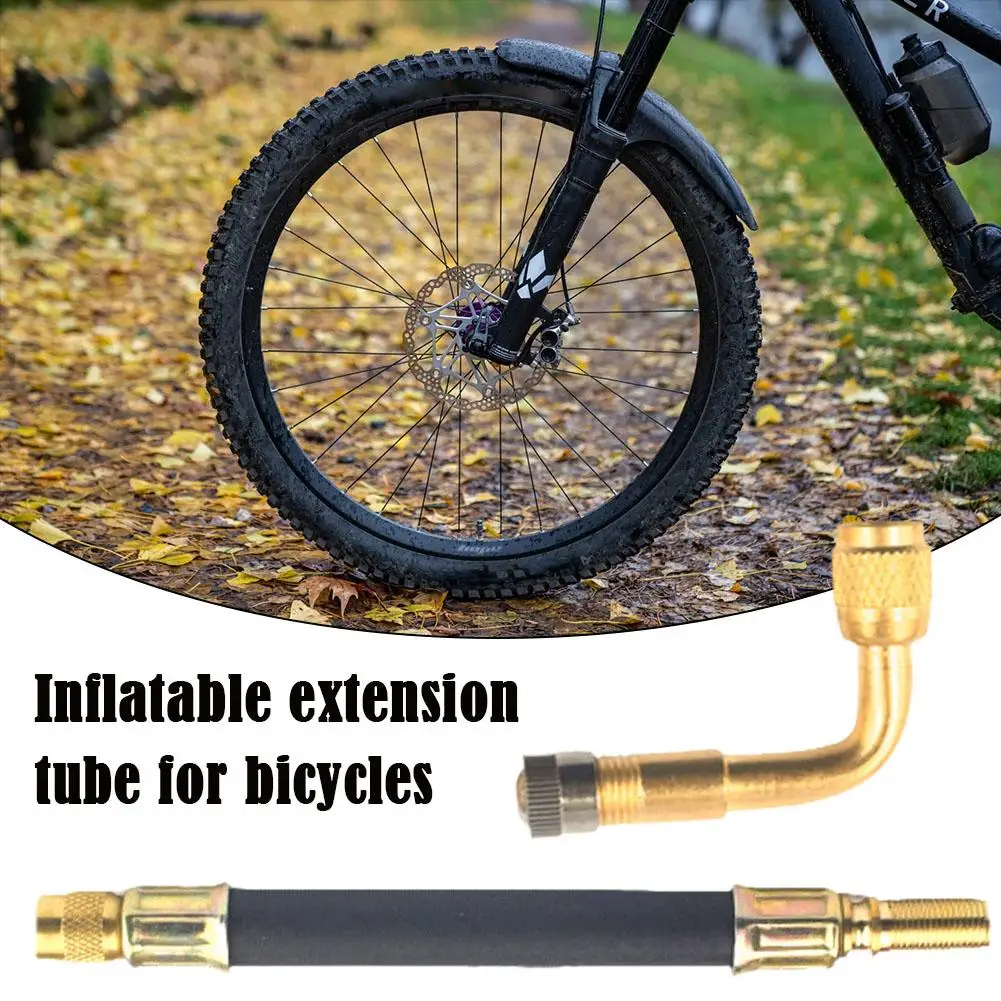 

1 шт. надувная удлинительная труба для велосипеда сбалансированный велосипедный клапан американское сопло Одноколесный велосипед 90 ° удлинитель для локтя в стиле удочки L4O4
