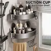 Suction Cup Shelf For Bathroom Aluminum Shower Organizer Wall Corner Shelf Without Drilling Bathroom Accessories 1