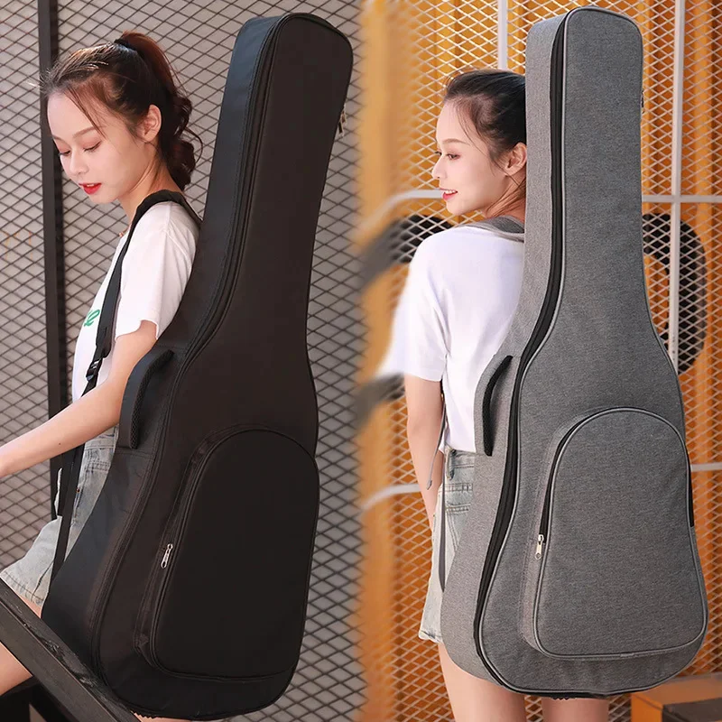 41 Inch Thicken Guitar Backpack Waterproof Oxford Electric Bass Bags Soft Cover Case for 36'' 39'' Classic Music
