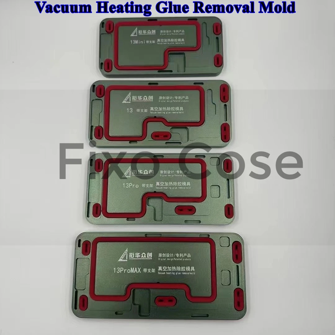 Inframe Vacuum Heating Glue Removal Mold With Suction Frame For iPhone 12 13 14 15 pro max LCD Screen OCA Glue Cleaning Mould phone repair tools tool kit phone repair kit