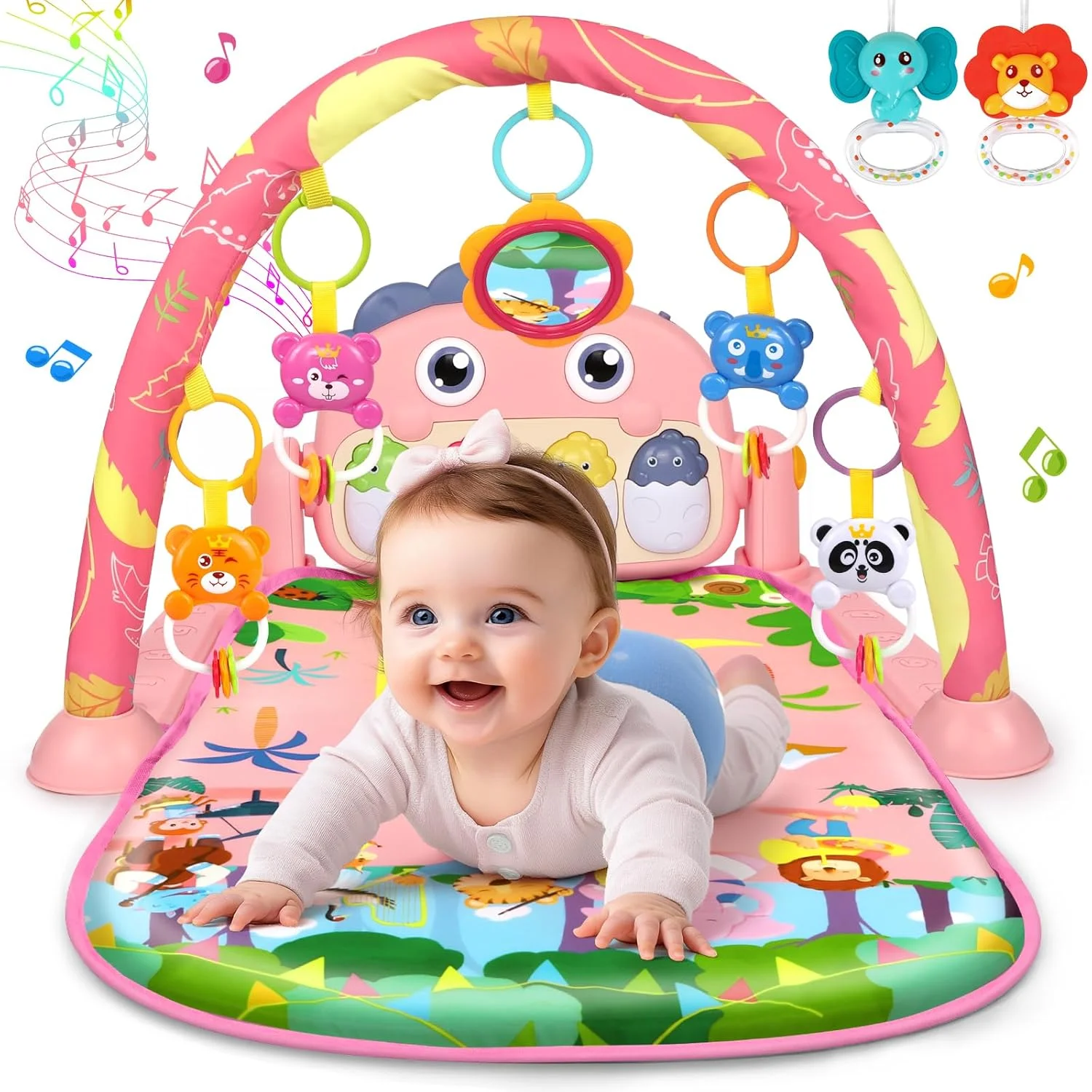 Baby play mat activity gym rack early education 0-36 months toy gifts musical newborn piano keyboard crawling