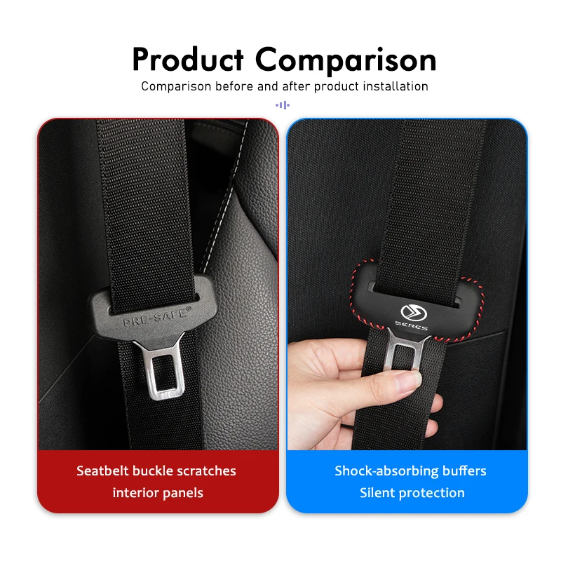 세레스 자동차 안전벨트 버클 커버 가죽 보호대 충돌 방지 케이스 M7 FM5 2022 2023 2024 2025
