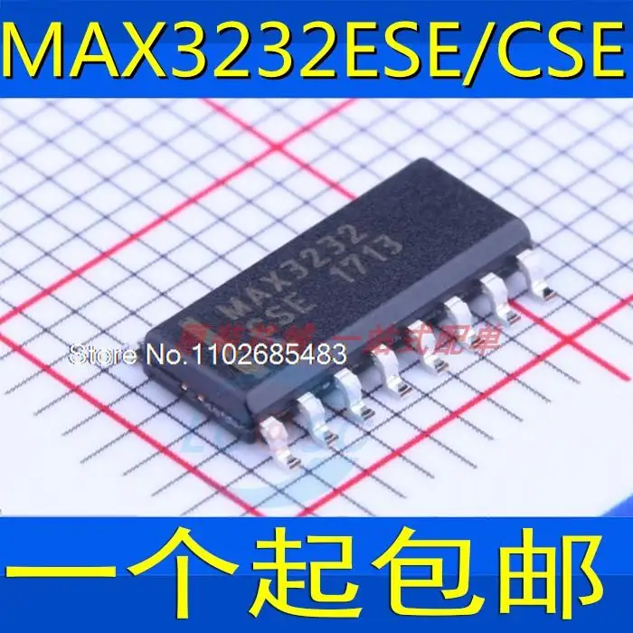 

10PCS/LOT / MAX3232 MAX3232ESE MAX3232CSE SOP16 RS-232