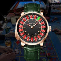 PINDU Player Series Mechanical Watches for Men European Roulette Game Dial Automatic Movement Funny Design Party  Watch 1