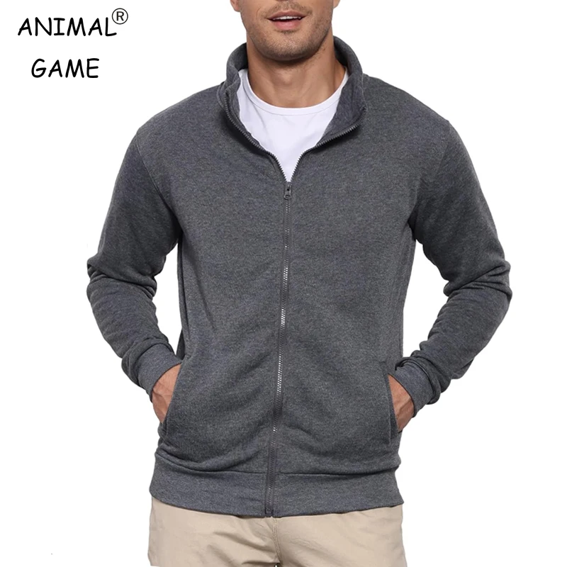 Neue Herren-Sweatjacke, Pullover, Kapuzenpullover, Sweatshirt, Mann ohne Kapuze, mit Reißverschluss, Jacke, Outdoor-Sport, leicht, Streetwear, M-3XL