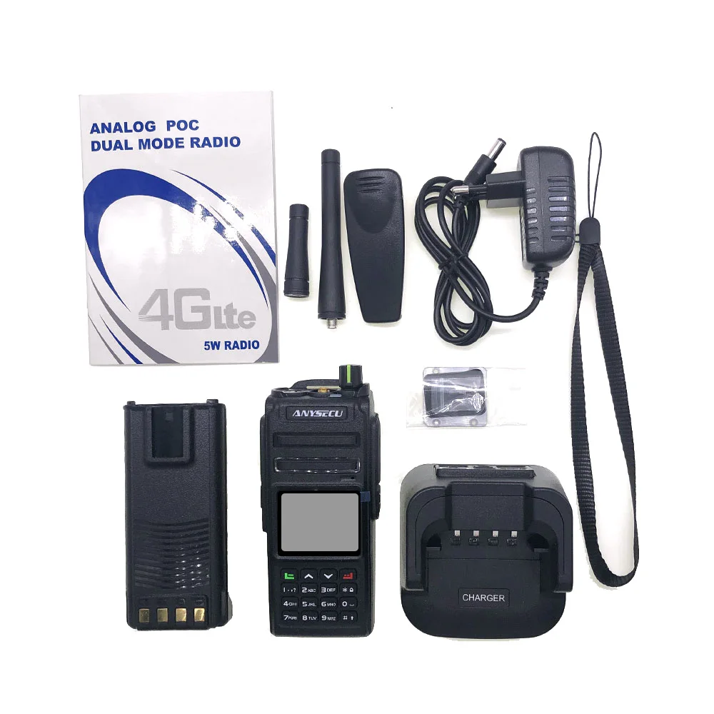 Anysecu R1560 DS1560 4G Network Radio Linux System Work with Real-ptt Platform UHF Transceiver 400-520MHz 2800mAh Portable Radio 6