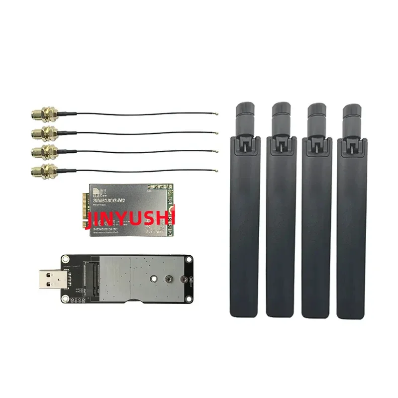

SIM8380G-M2 Φ модем M.2, модуль с адаптером USB 3,0, слот для SIM-карты + косичка + Φ антенна, поддержка mmwave, частота R16, Φ NSA/SA.