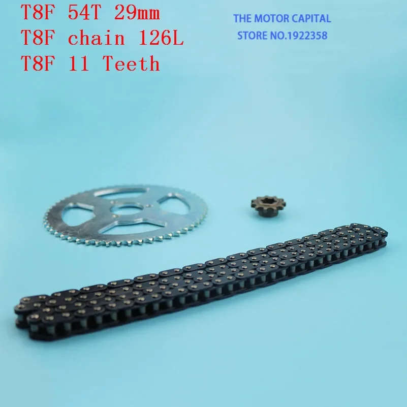 T8F 29mm 54T Gear +11T Rear Sprocket 126j Chain fit mini moto quad atv 2 stroke engine high quality