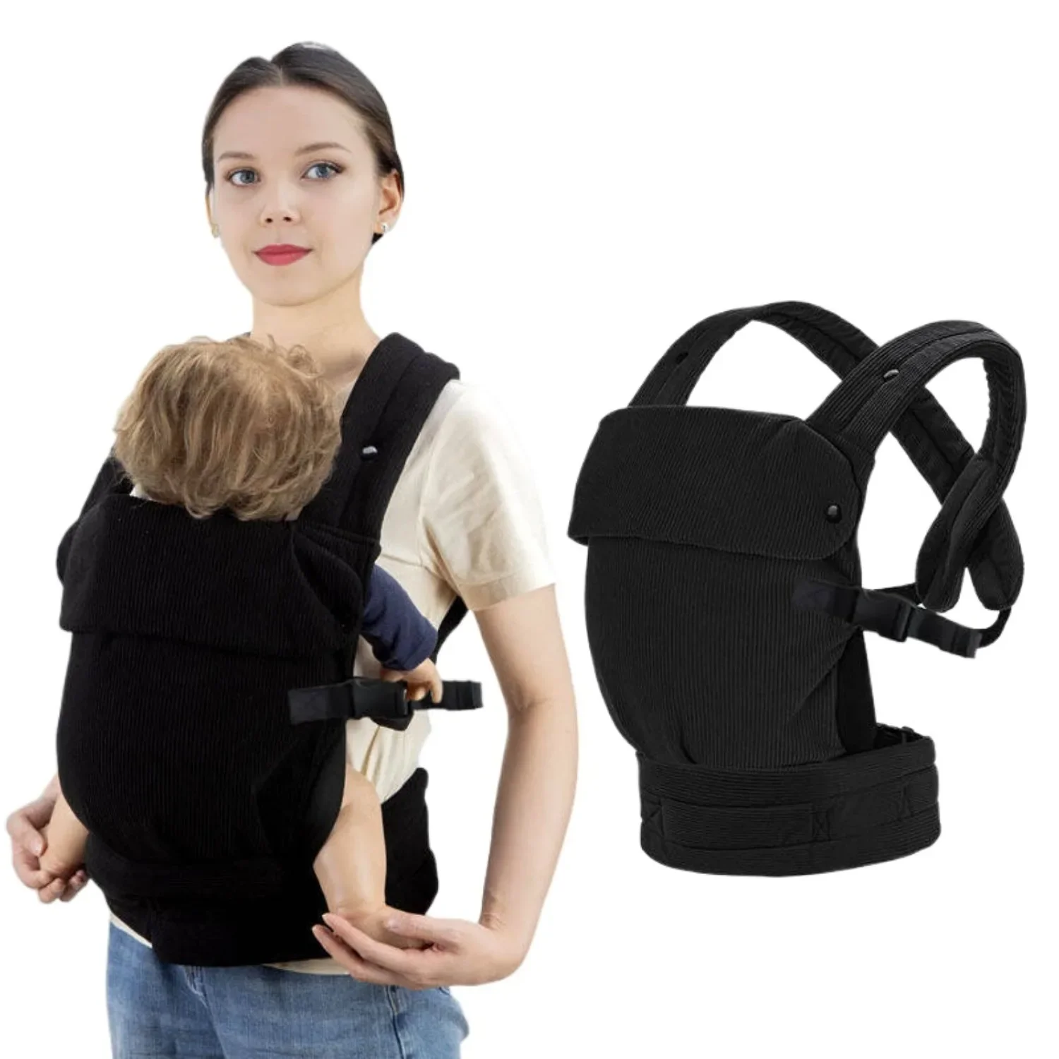 Versatile Baby Wrap Carrier with Adjustable Soft Breathable Fabric