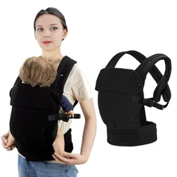 Versatile Baby Wrap Carrier with Adjustable Soft Breathable Fabric - OneSize (Black)
