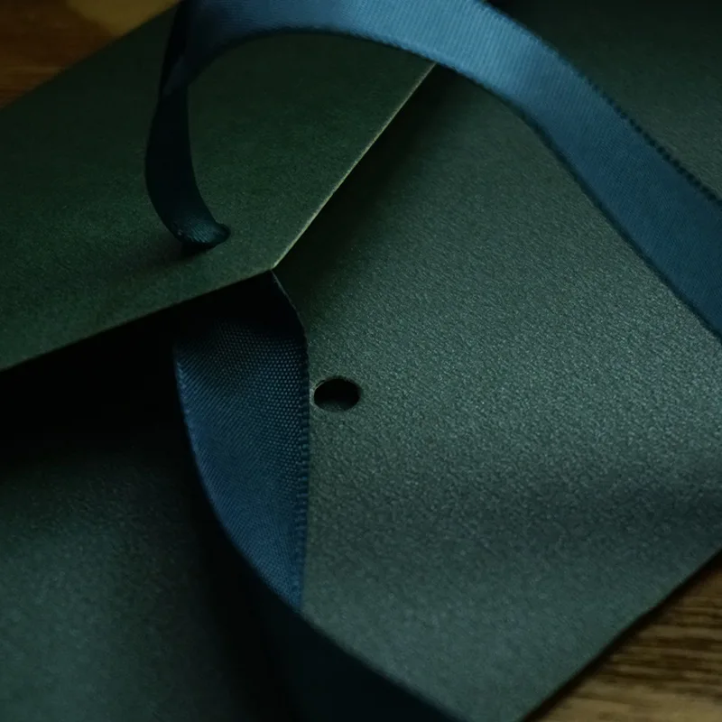 Paper Envelope Bow Thick Ribbon Greeting Card Bags for Wedding Invited Gift Postcards 10Pcs/Set greeting cards,wedding envelopes
