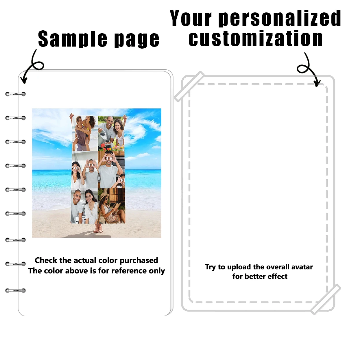 Custom Photo Beach Towel Soft Microfiber Lightweight Polyester Towel Anti-Sand For Family Friends Party Quick-Drying Bath Towel