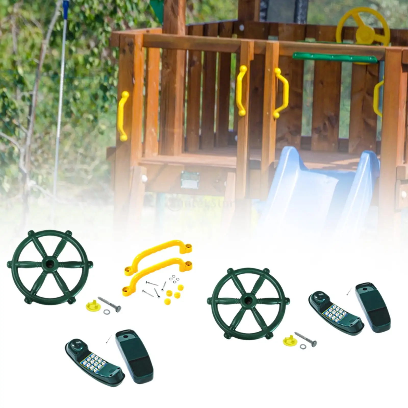 Outdoor Steering Wheel Creative Outdoor Swing Set Swing Set Accessory for Educational Gift Children Ages 3+ Interactive Learning