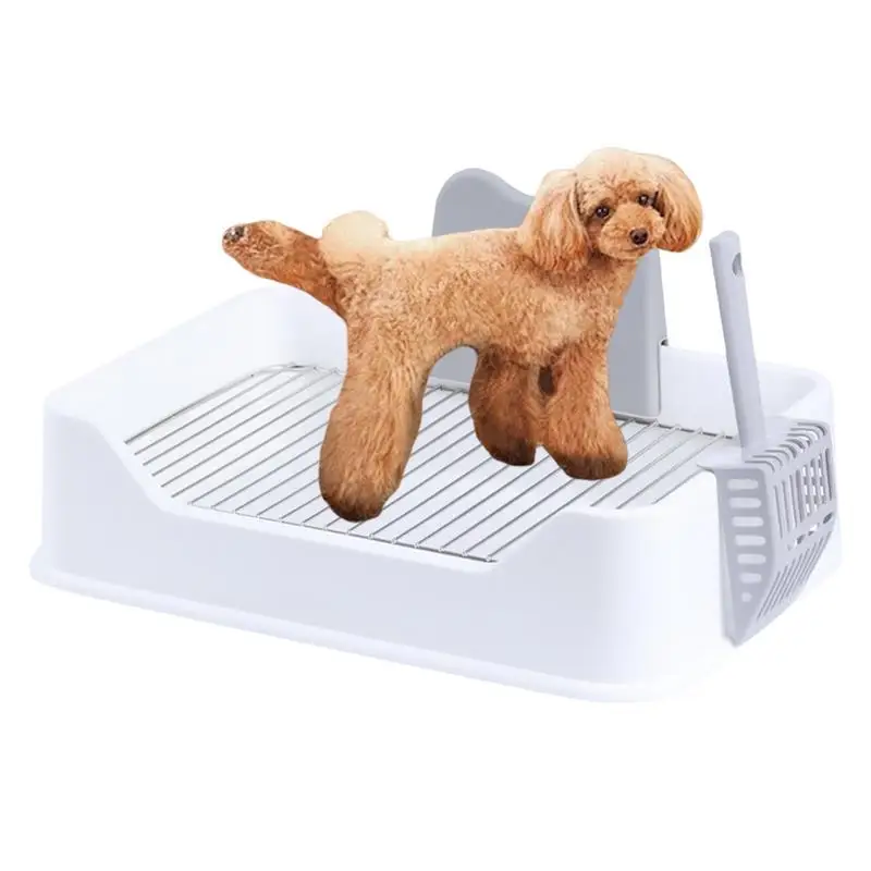 dog-potty-tray-cosiro-dog-toilet-tray-indoor-puppy-litter-box-toilet-tray-puppy-pee-pad-holder-with-removable-grate-protection