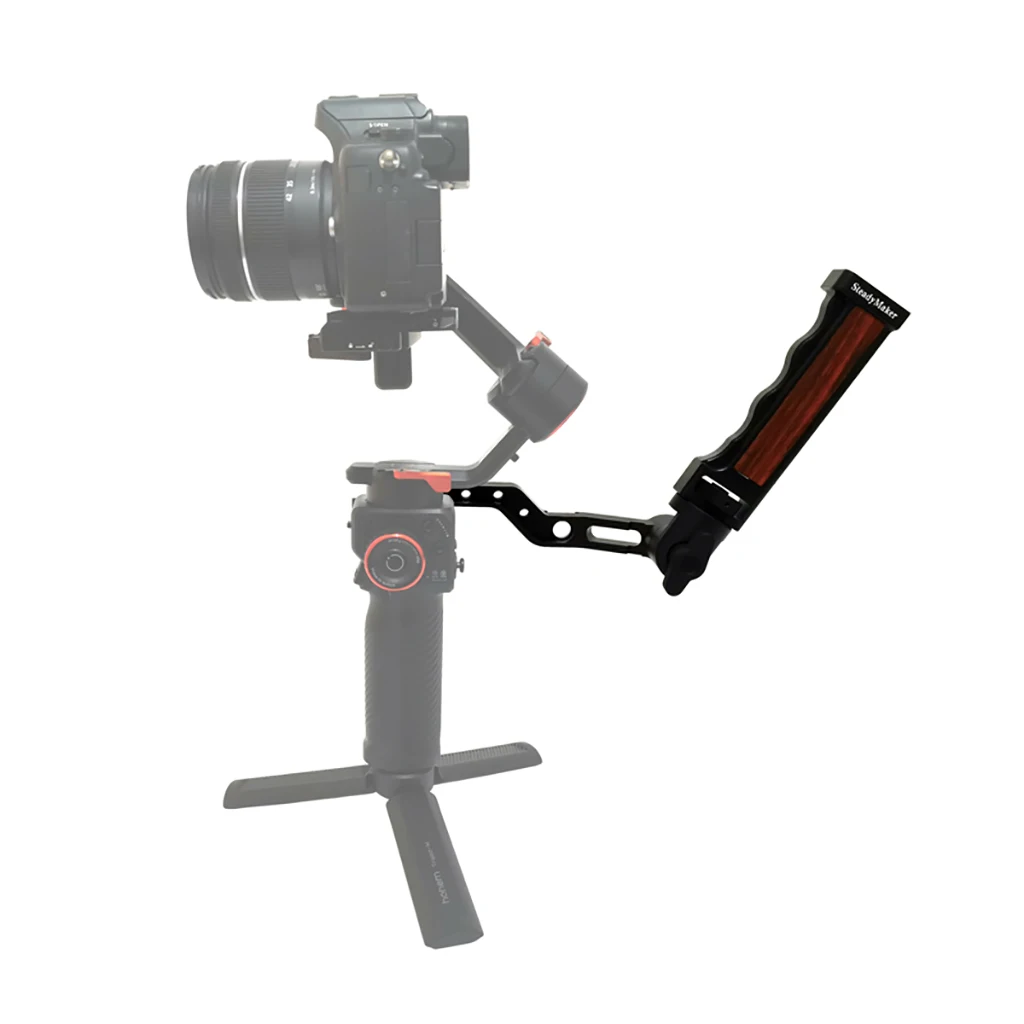 L Bracket Handle Hand Grip for Hohem MT2 M6 Handheld Gimbal Stabilizer Extension Rod Holder Cold Shoe Mount 1/4 3/8 Screw Holes