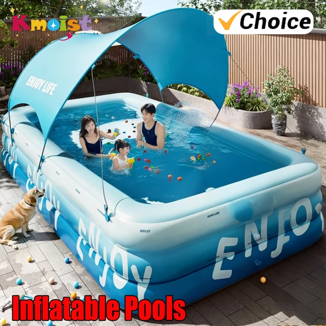 Piscine gonflable familiale à 3 couches, grande et épaisse, pour intérieur et extérieur, idéale pour les jeux aquatiques et les cadeaux 1