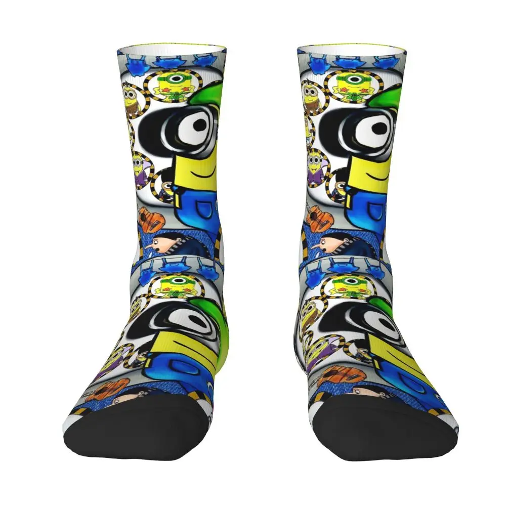 Custom Cool Print M- Minions Cartoon Socks for Women Men Stretchy Summer Autumn Winter M- Minions Bananas Crew Socks 101 Sa0f428bec8834cfeae19ee13bc009d10y