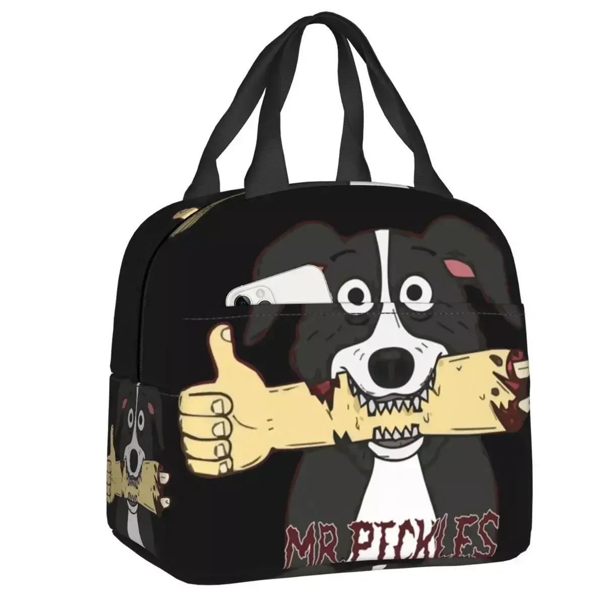 

Новинка 2023 г., изолированная сумка-тоут для ланча Mr Pickles, мультяшный аниме ТВ-шоу, многоразовый термоохладитель, коробка для еды, детский школьный Ланч-бокс