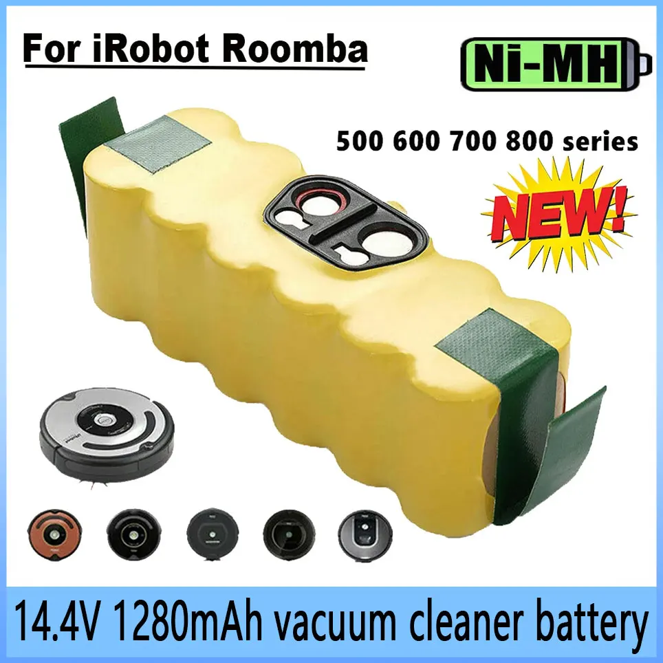Bateríade12800mAhy14,4VparaiRobotSeries500,600,700,800,900,BateríaparaiRobotRoomba14,4V,620,650,770,780,580