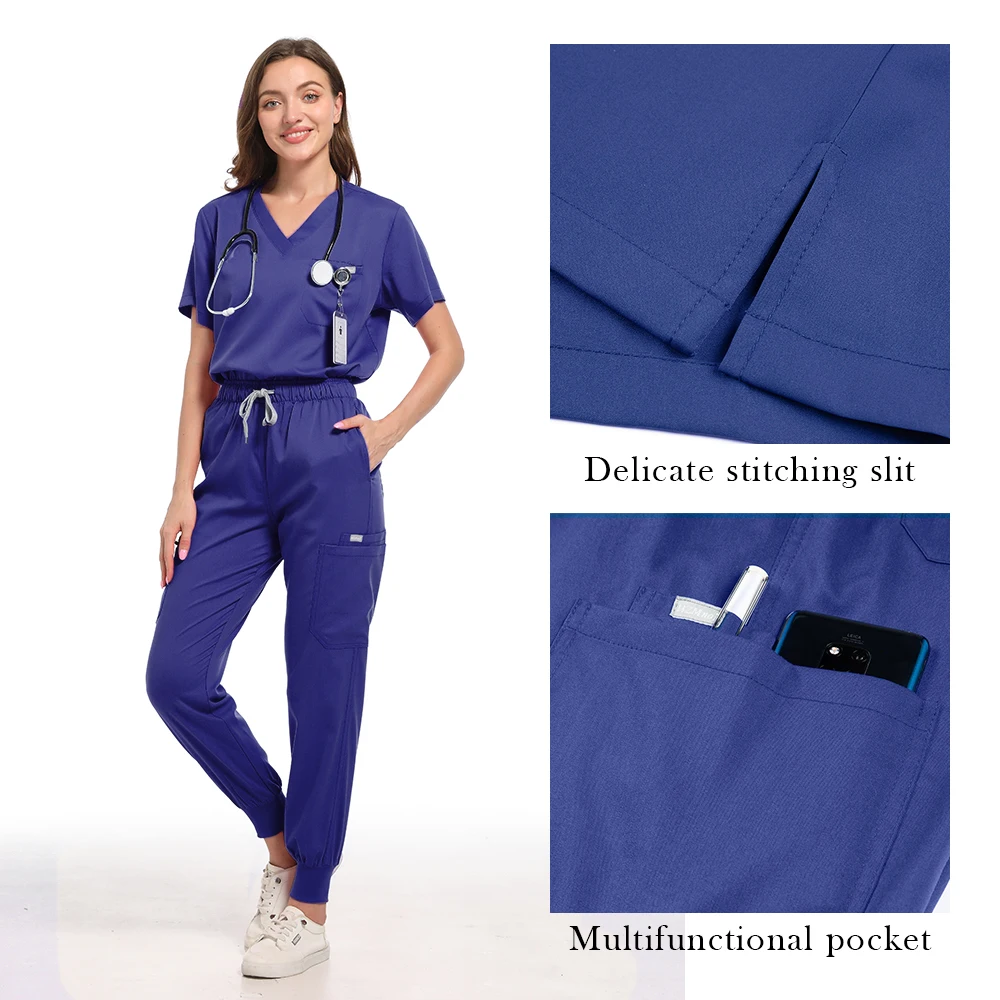 Medical Uniform Operating Room Medical Uniform Scrubs Hospital Working Scrubs Set Medical Supplies Nurse Dental Surgery Suit Workwear