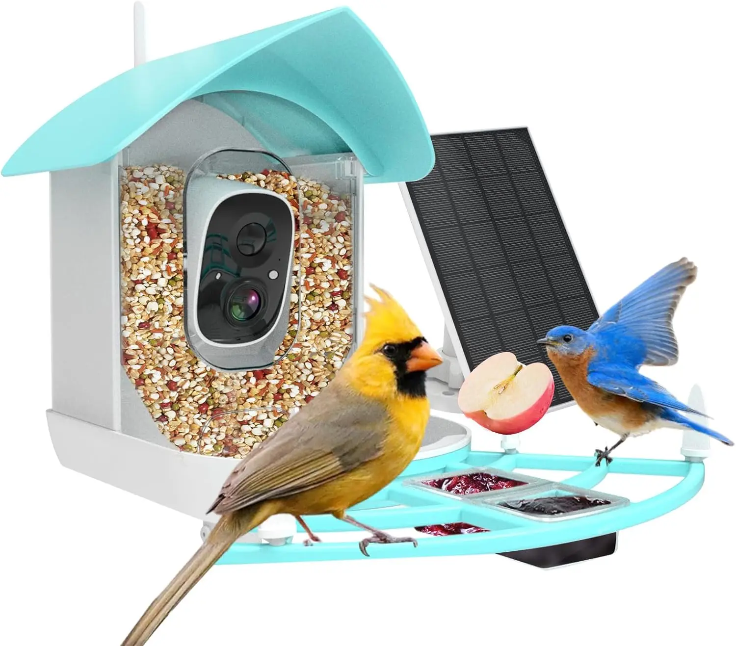 

Камера-кормушка для птиц AI распознает птиц для наблюдения за птицами беспроводная уличная Автоматическая оконная кормушка для птиц