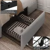 Yaheetech Queen Bed Frame with Adjustable Diamond Button-Tufted Headboard/3 Drawers Storage, Queen Platform Bed/Strong Wooden Sl 5