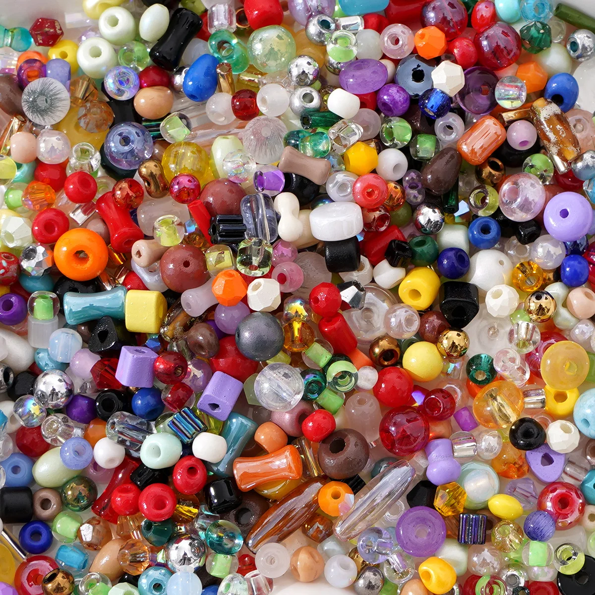 Vibrant Multi-Color Glass Rice Beads for DIY Jewelry and Accessories