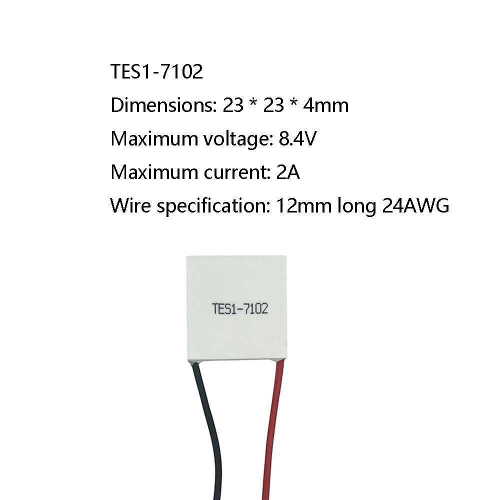 Semiconductor Refrigeration Peltier Cooler Cooling Plate TES1-7102 TES1-7103 5PCS for Phone Cosmetic Instrument