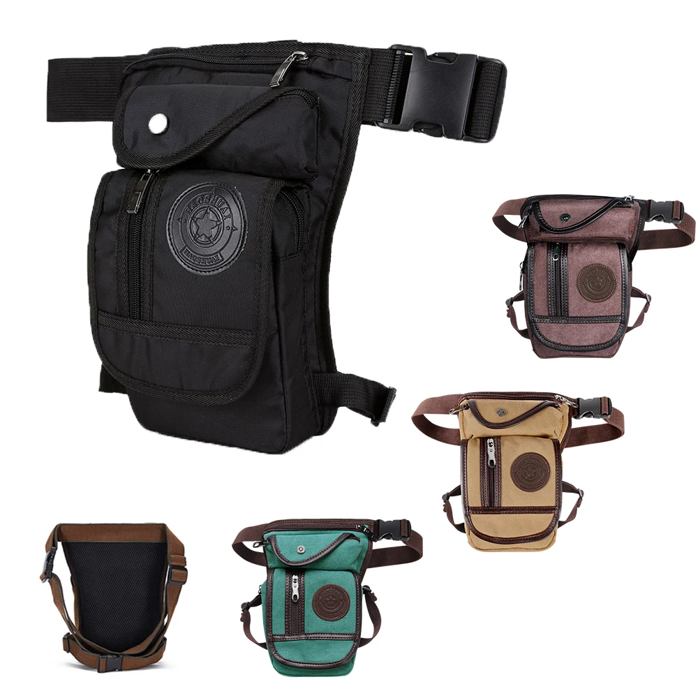 Marsupi gamba scesa marsupio da corsa all'aperto escursionismo arrampicata campeggio ciclismo equestre palestra Messenger Cross Body Canvas Nylon