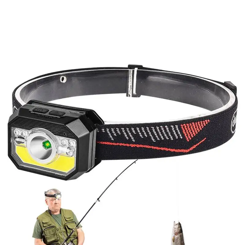 

Motion Sensor Headlamp Rechargeable 6 Modes LED Waterproof Charging Light Waterproof Charging Headlight Bright Head Lights