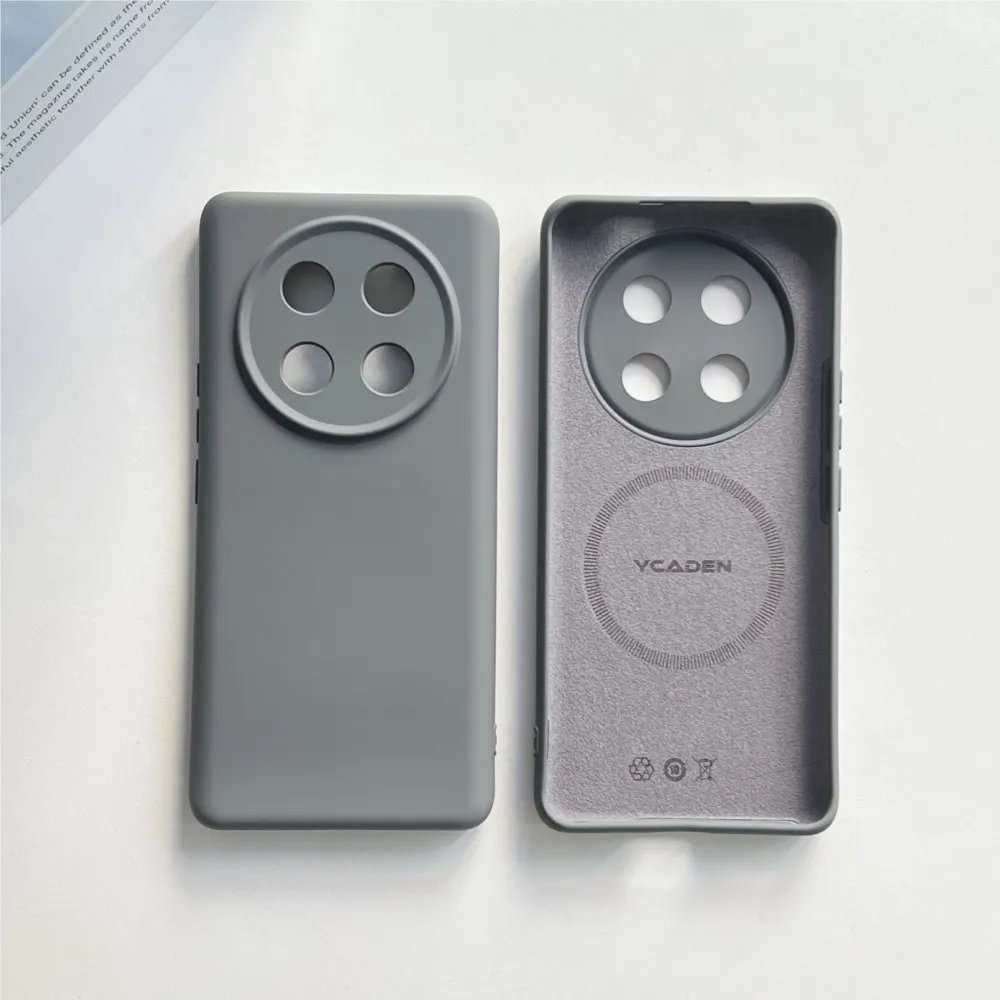 Liquid Silicone MagSafe-Compatible Magnetic Case - Solid Color Cover for Huawei Honor & Nova Series