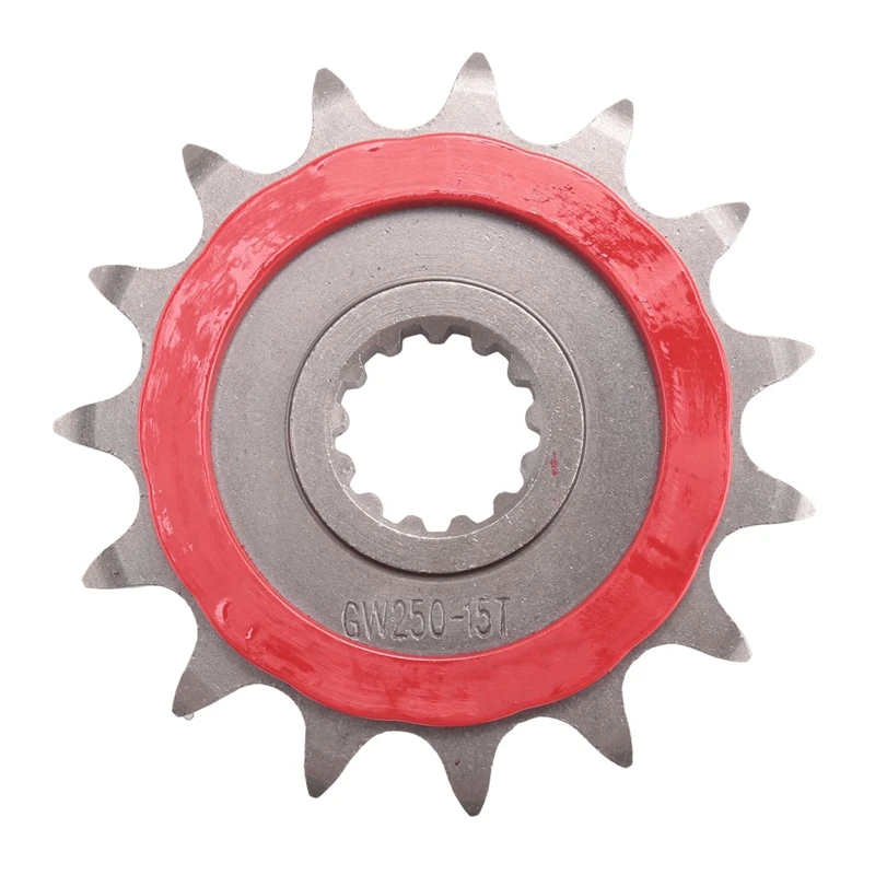 15T Motorcycle Front Sprocket Chain Wheel Front Fly Wheel Pinion 15 Replacement For Suzuki GW250 GSX250R DL250 Zontes 310