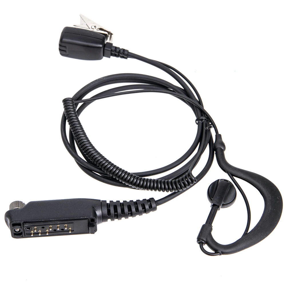 PTT Earpiece Headset for SEPURA STP8000 STP8030 STP8035 STP8038 STP8040 STP8080 Walkie Talkie Two Way Radio Earphone Mic Black